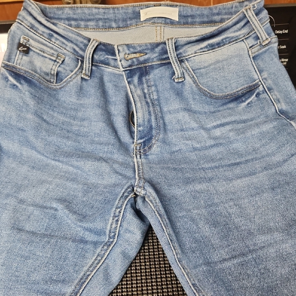Essentials Light Blue Denim Jeans with Contrast Stitching